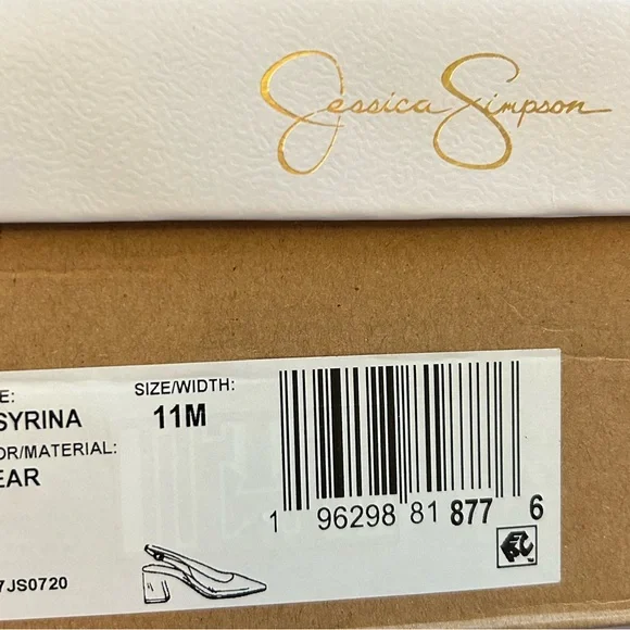 Jessica Simpson Clear sling back block heels. Size 11. - Picture 3 of 4